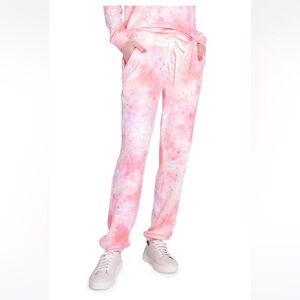 PJ Salvage joggers size medium melting watercolor pink coral purple white